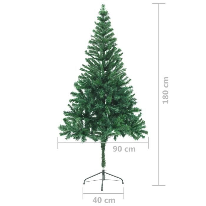 Artificial Christmas Tree with Stand - Green - 180 X 90 Cm