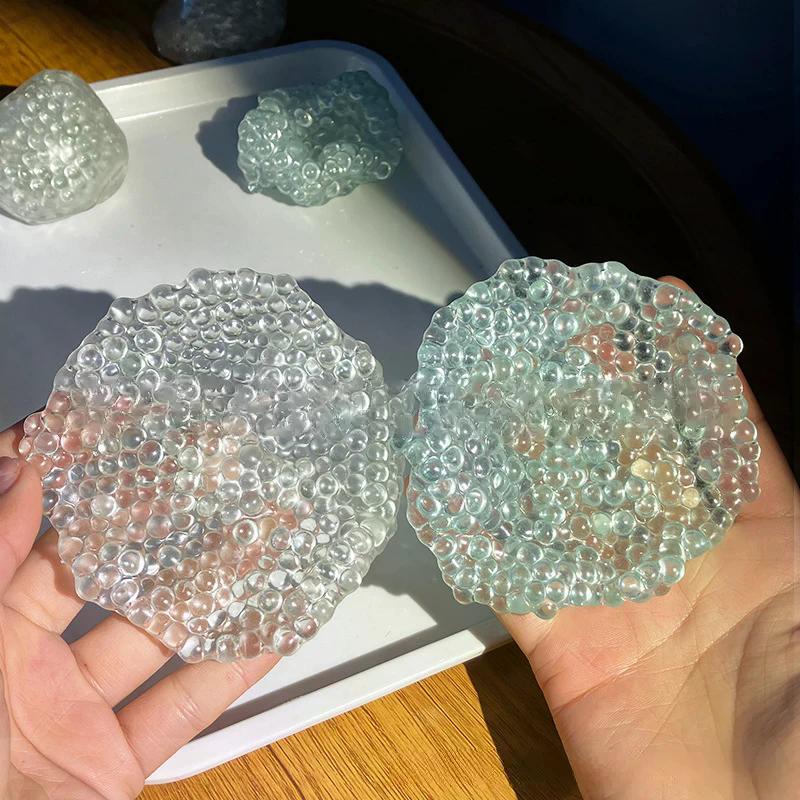 Creative Transparent Crystal Glass Beads Balls Stress Relieving Toys Slow Rebound Fidget Toy Children Toys