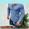 Versatile Men's Slim Fit V Neck Long Sleeve Muscle Tee T-shirt Ideal For Any Occasion