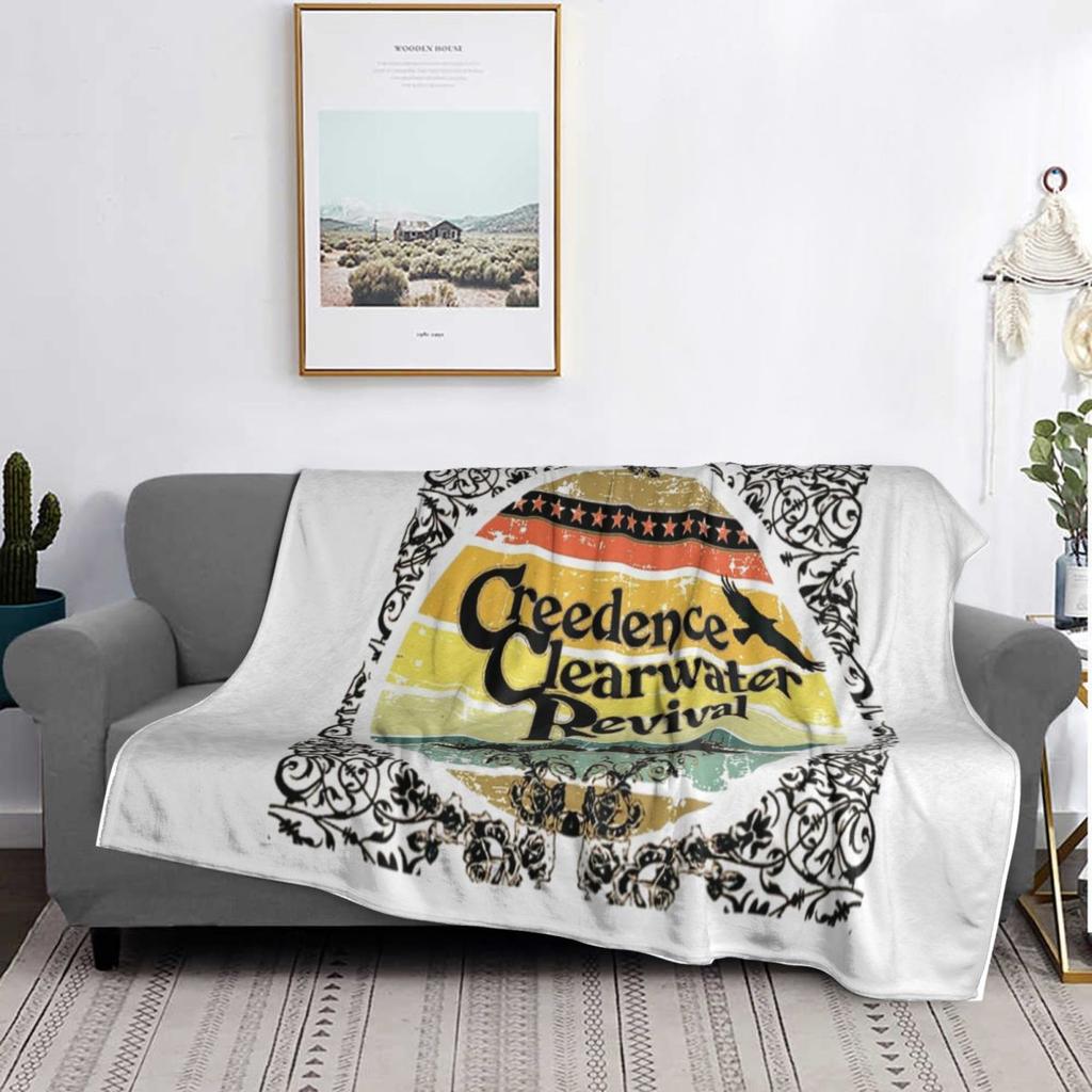Creedence Clearwater Revival Riverboats Blanket Soft Warm Flannel Throw Blanket Bedspread for Bed Living room Picnic Travel
