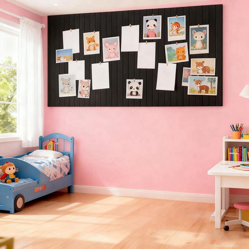 6pcs 30*30cm Felt Display Board Vertical Stripe Wall Sticker