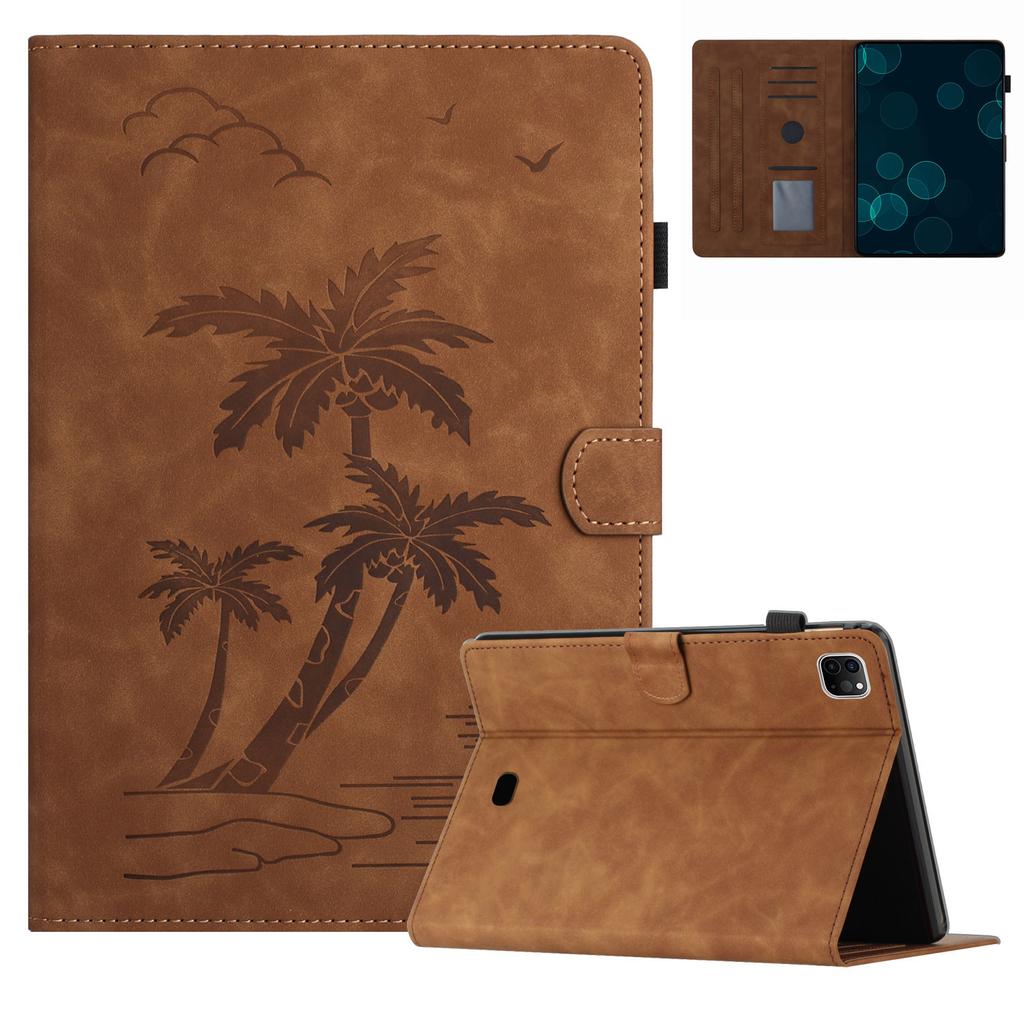 Applicable to iPad Pro 11 tablet leather case, Samsung Tab S9 skin matte embossed card holder anti-drop case