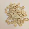 100 Pieces Handmade Heart Wooden Round Buttons With 2 Holes for DIY Craft Clothing 15mm
