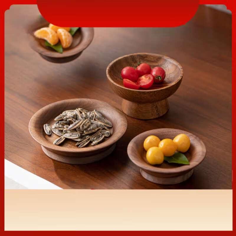 ZISIZ Black Walnut Solid Wood Sushi and Fruit Plate