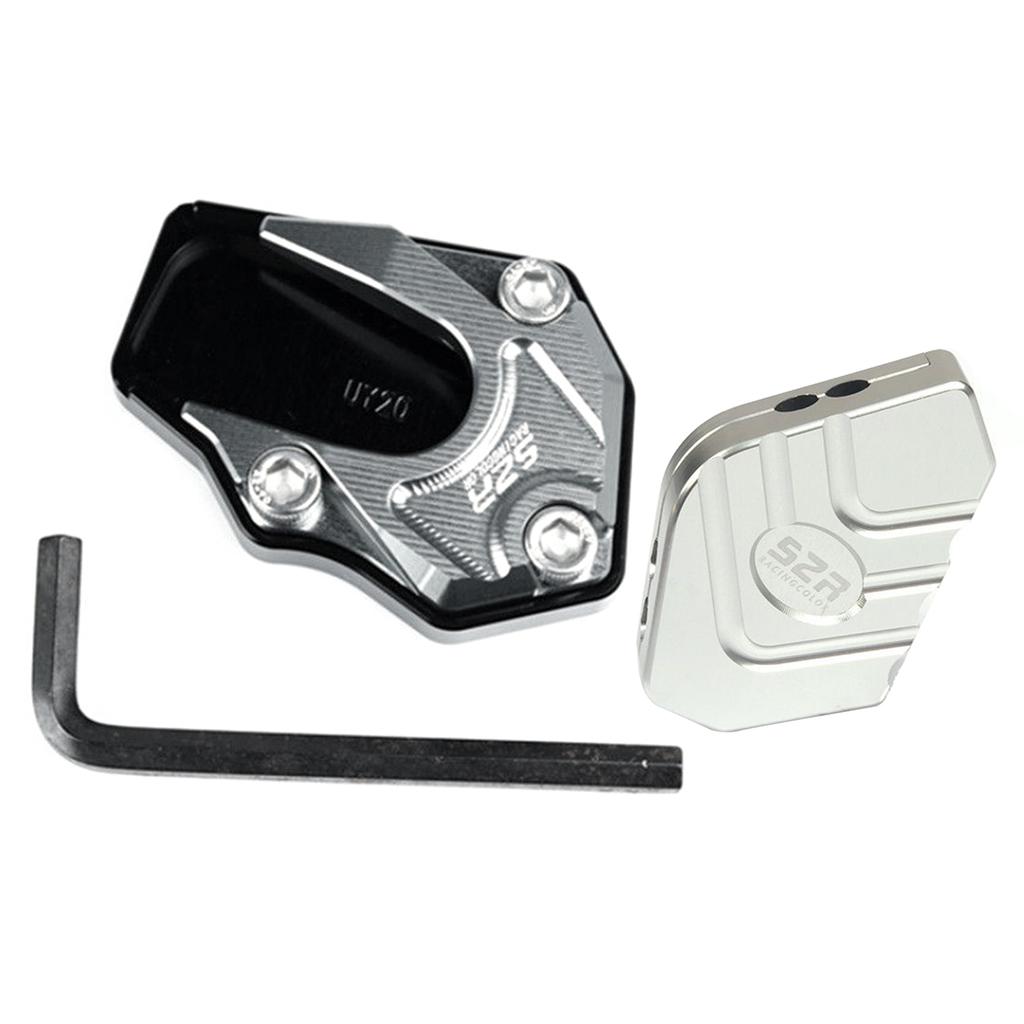 Metal Motorcycle Kickstand Extension Pad Alloy Motorcycle Foot Braces Pads Non-Slip Scooter Modified Tool For UU/UY/UE125 Motorb