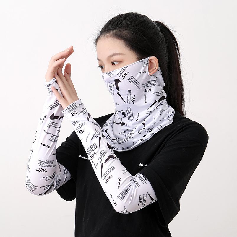 

Дихаюча сонцезахисна маска з крижаного шовку для занять спортом на свіжому повітрі - на вухах, захист від сонця, пилонепроникна.