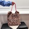Yogodlns Retro Tote Bag Leopard Print Adjustable Strap Shoulder Bag Large Capacity Crossbody Bag Casual Outings