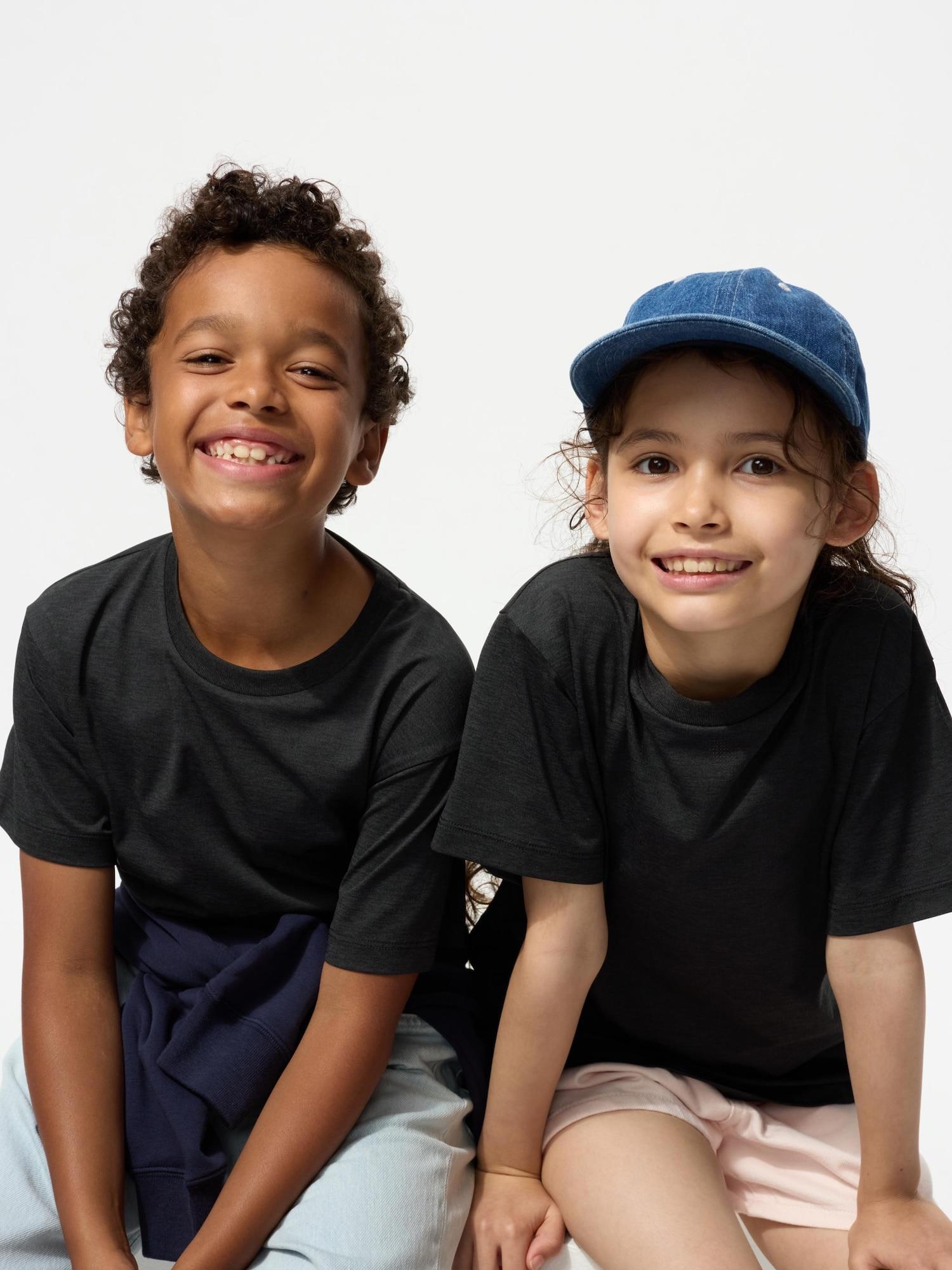 

Uniqlo Футболка детская Ultra StreTch Dry Ex Crew Neck с коротким рукавом, черная 09 BLACK/KIDS 100