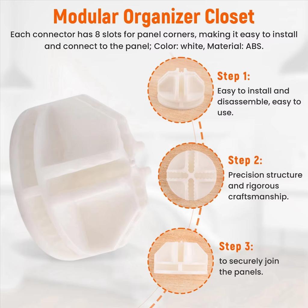 20 Pezzi Connettori per Contenitori Cubici in Filo per Scaffalature Cubiche e Organizzatori Modulari per Armadi Fibbia a Scatto per Armadio Clip