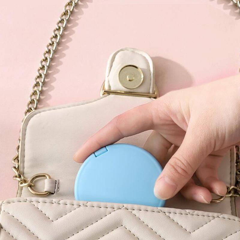 Handheld Makeup Mirror Double Sided Mini Portable Pocket Folding Round Makeup Mirror For Travel Beauty Cosmetic Tool
