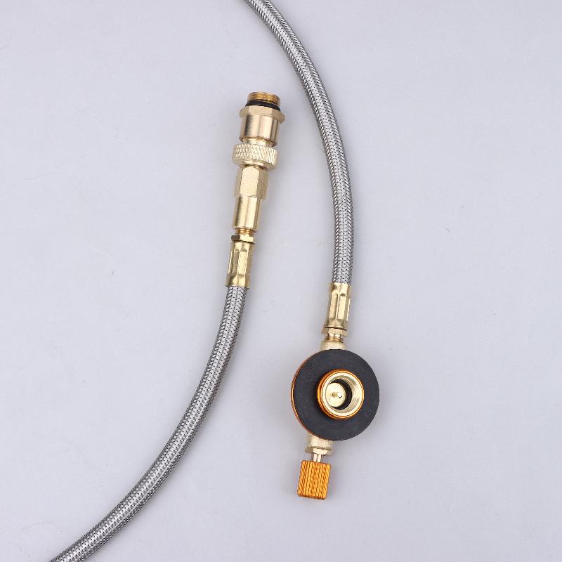 Cassette Furnace Stove Conversion To Flat Gas Cylinder Conversion Head, Outdoor Camping And Picnic Gas Adapter Extension Cord