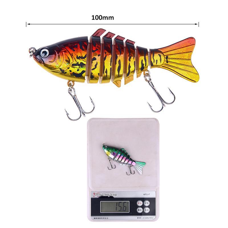 Wieloczęściowa przynęta spinningowa tonąca: 7-Segmentowy, 15,6g, 10cm Sztuczna Przynęta