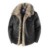 Giacca Invernale da Uomo in Ecopelle PU Oversize Stile Biker Cappotto Casual in Nero Caffè Rosso Vino