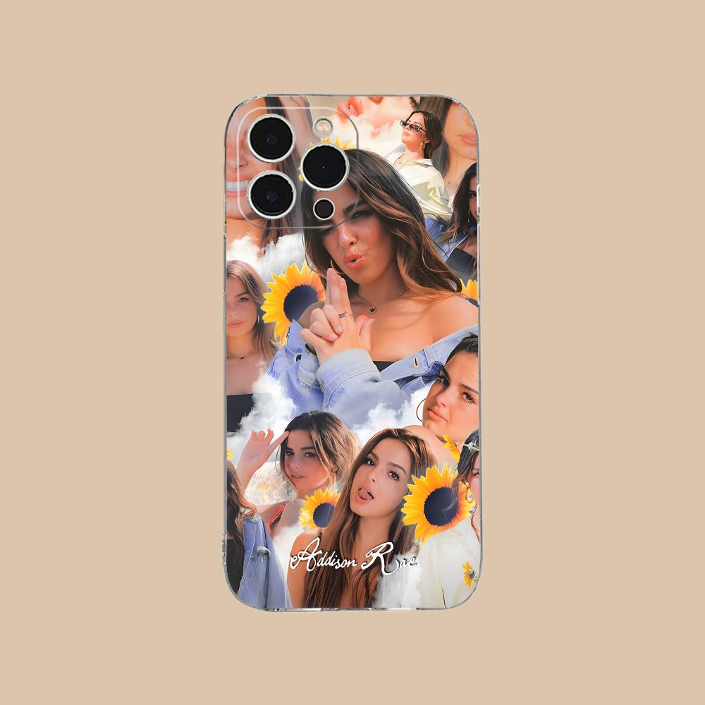 

Addison Rae Mobile Phone Case for iPhone 17 16 15 14 13 12 11 X XR XS Air Pro Max Plus Mini Clear Colorful Cover Cover Pretty iPhone XS Max