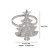 high-end Christmas Zinc Alloy Napkin Ring New Year Festive Candy Cane Bow Napkin Holder for Holiday Xmas Table Decoration