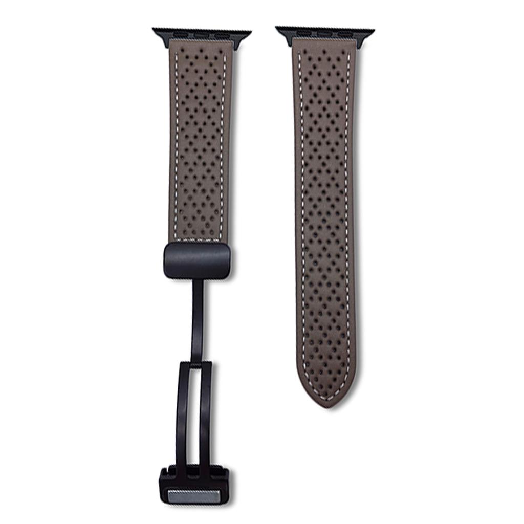 Microfiber Leather Watch Bands For Apple Watch Series 10 9 8 7 SE 6 5 4 3 2 1 42mm 41mm 40mm 38mm Breathable Magnetic Strap