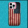 America USA Flag Phone Case For iPhone 16,15,14,13,12,11,Mini,Pro,MAX Pink Matte Silicone Cover