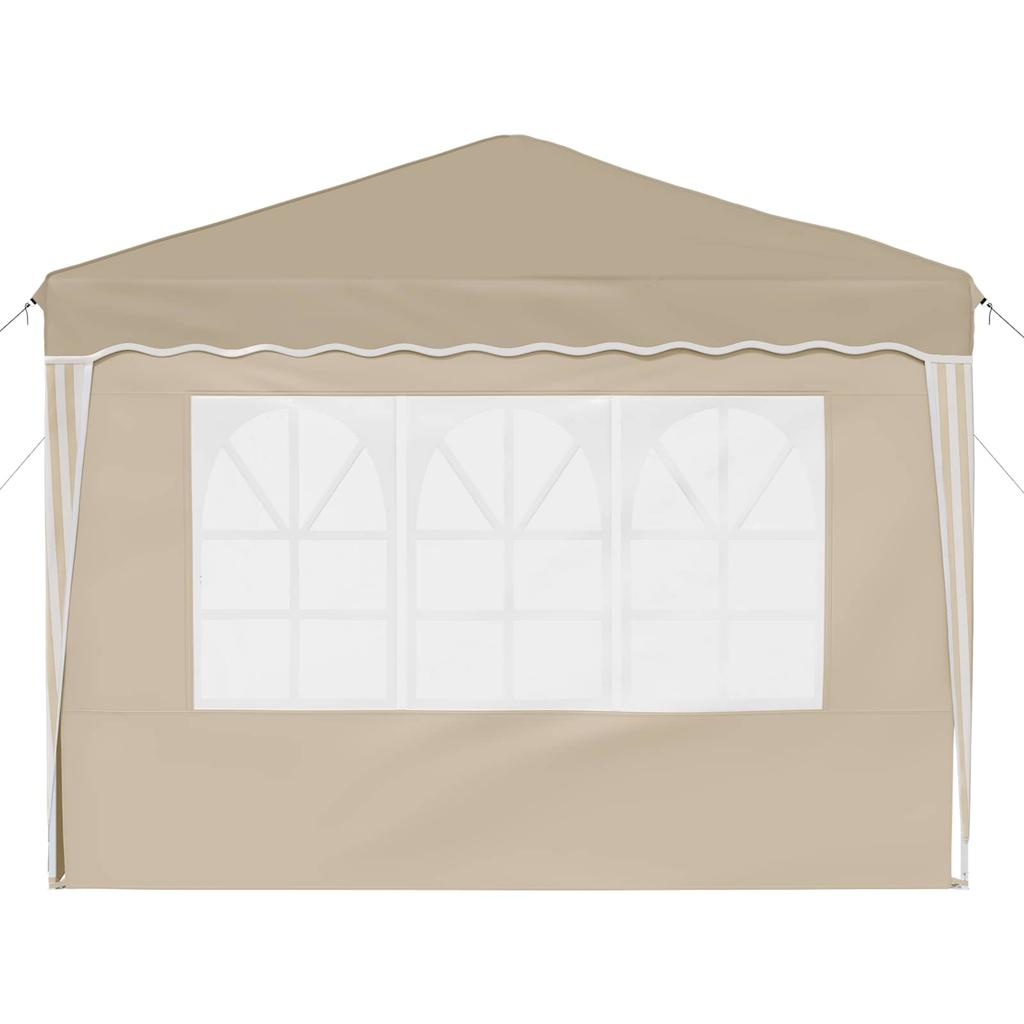 Pop Up Party Tent 288 X 288 X 245 Cm Cream Oxford Fabric