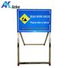 Anke Reflective Stainless Steel Construction Detour Warning Sign