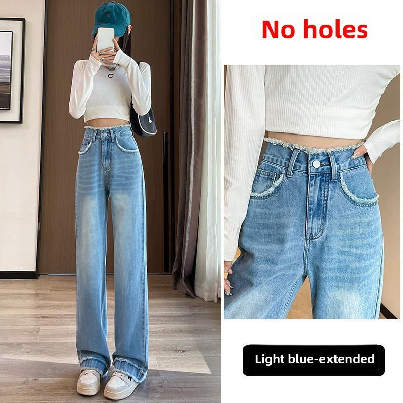 

GMXIA Женские модные повседневные брюки с однотонным принтом и высокой талией и капри XXL бледно-синий