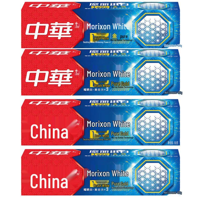 

Zhonghua Golden Pure Magic White Double Mint Toothpaste, 4-Pack