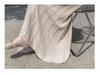 Women's Black High-Waist A-Line Woolen Skirt - Ribbed, Thickened, Autumn/Winter Casual Skirt