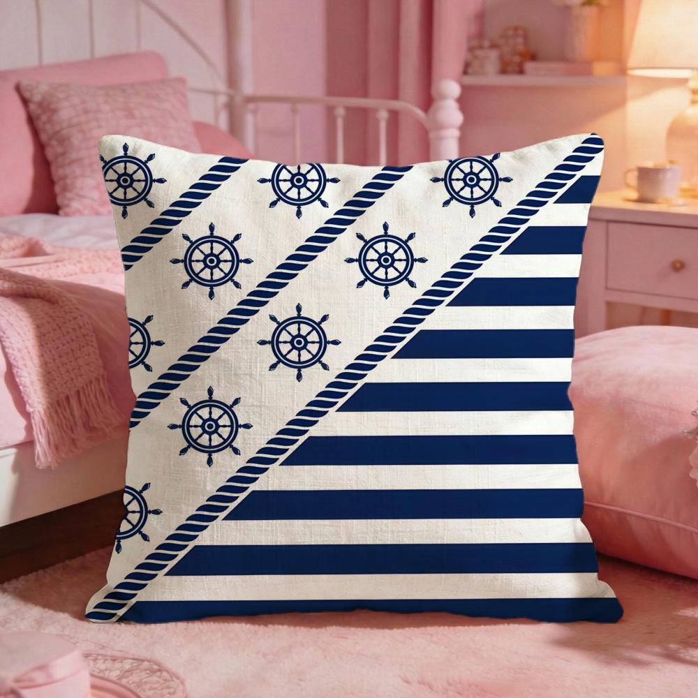 Oocean Sailor Cushion Cover Premium Comfort Reversible Pillow Cove Two In One Design For Any Room  Car Interior