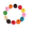 50-100pcs/lot Maple Wood Beads Color Barrel Shape Spacer Big Hole Beads for DIY Charms Jewelry Making Kid's Toy Accessories