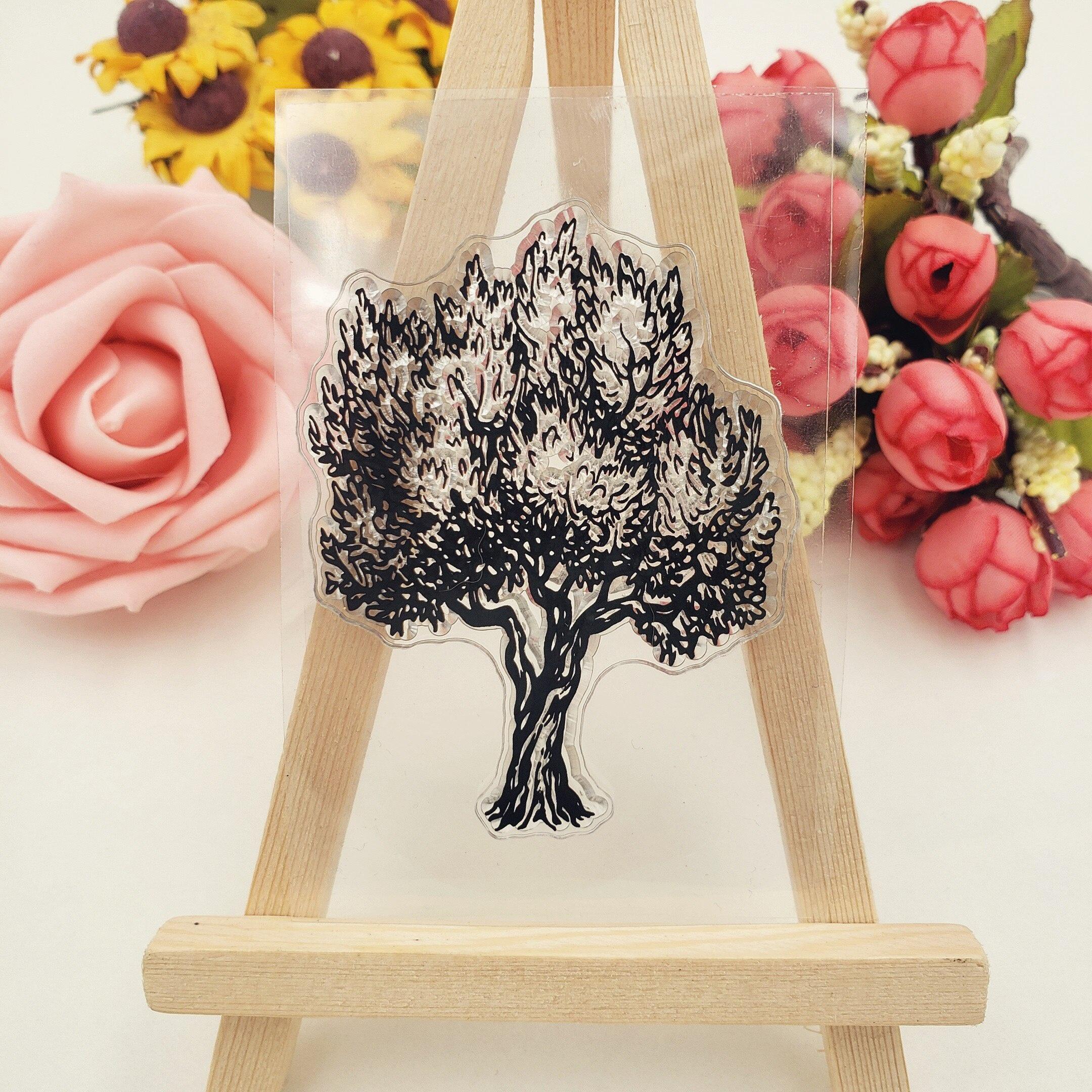 

The Tree Transparent Clear Stamps / Silicone Seals Roller Stamp for DIY Scrapbooking Photo Album/Card Making светло-серый