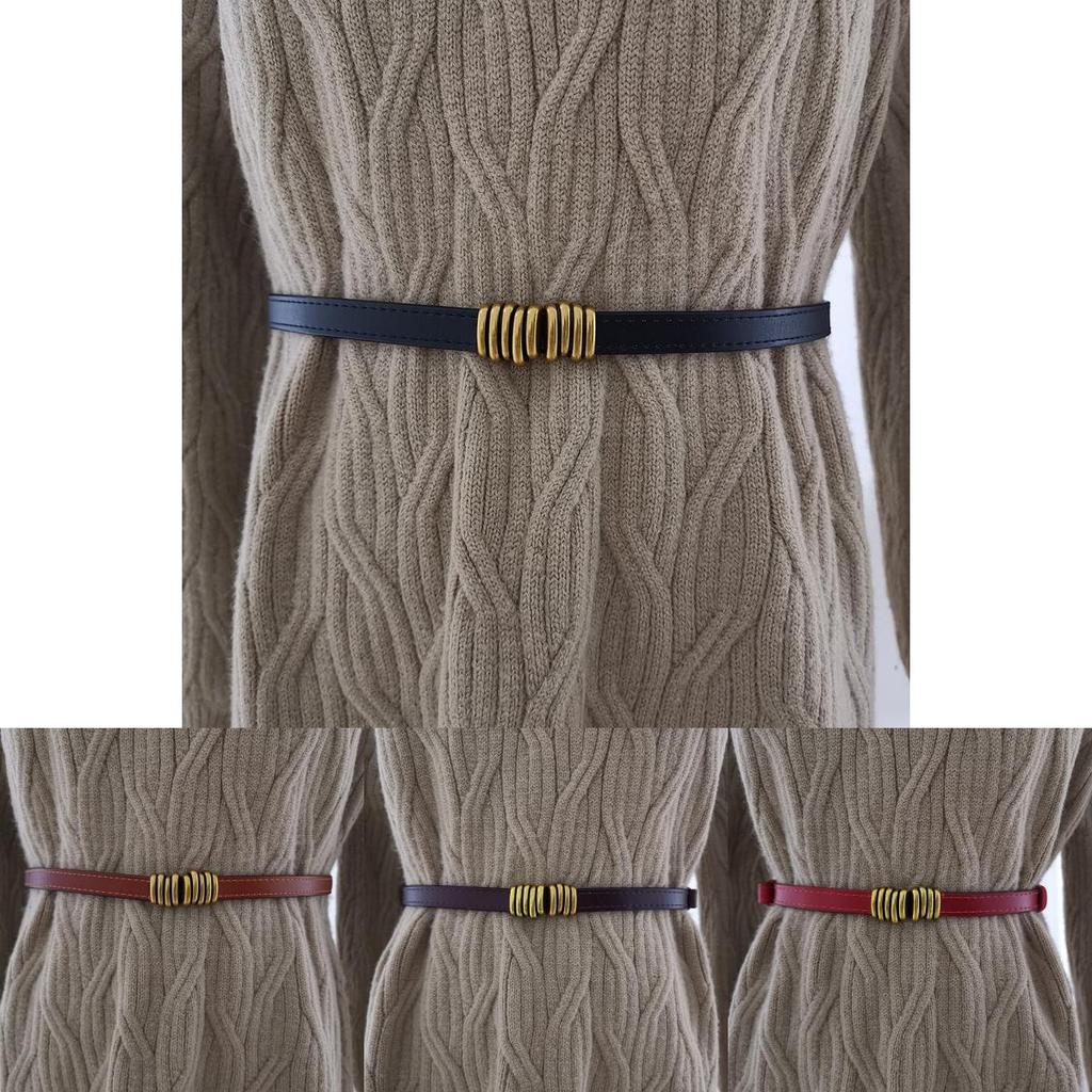 Womens Leather Waistband For Summer Outfits Slim Design With Alloy Buckle For Dress And Street Style