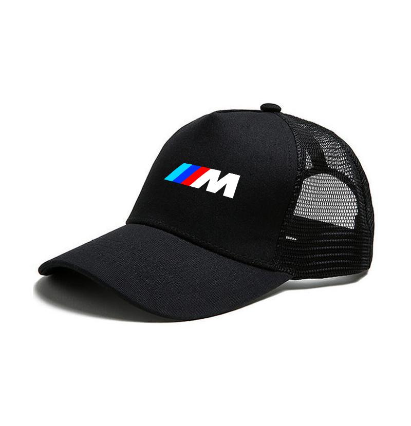BBIG5 Pure Cotton BMW M Car Logo Fashion Baseball Cap Outdoor Breathable Mesh Hat Men's and Women's Game Summer Sunscreen Accessories