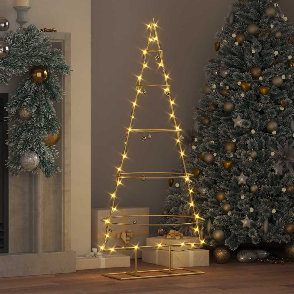Metal Christmas Tree Gold 125 cm Powder Coated Steel