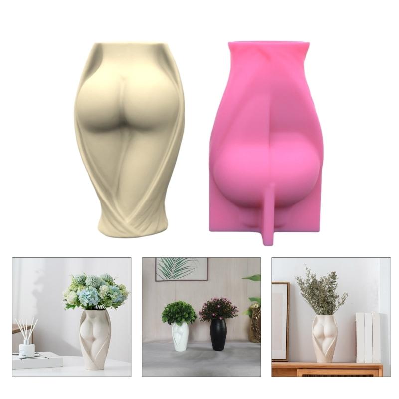 Human Body Flowerpot Silicone Mold Concrete Candlestick Resin Mould DIY Vase Succulent Planter Molds Home Decorations