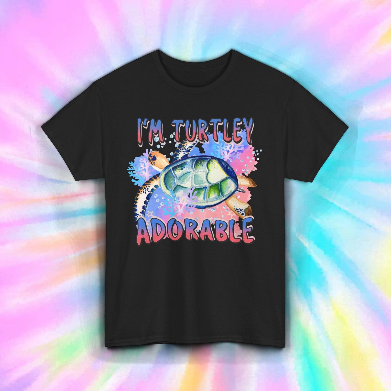 Turtley Adorable Turtle Shirt Funny Ocean Sea Animal Graphic Cute Tee S-5XL S