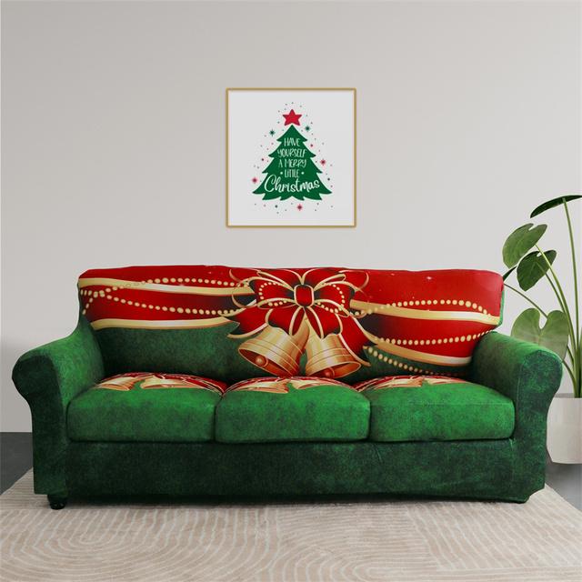 1set Weihnachten Sofa Abdeckung Stretch Sofa Schonbezüge Für Wohnzimmer Weihnachten Sessel Couch Abdeckungen Mit Kissen Abdeckung Couch Bezug