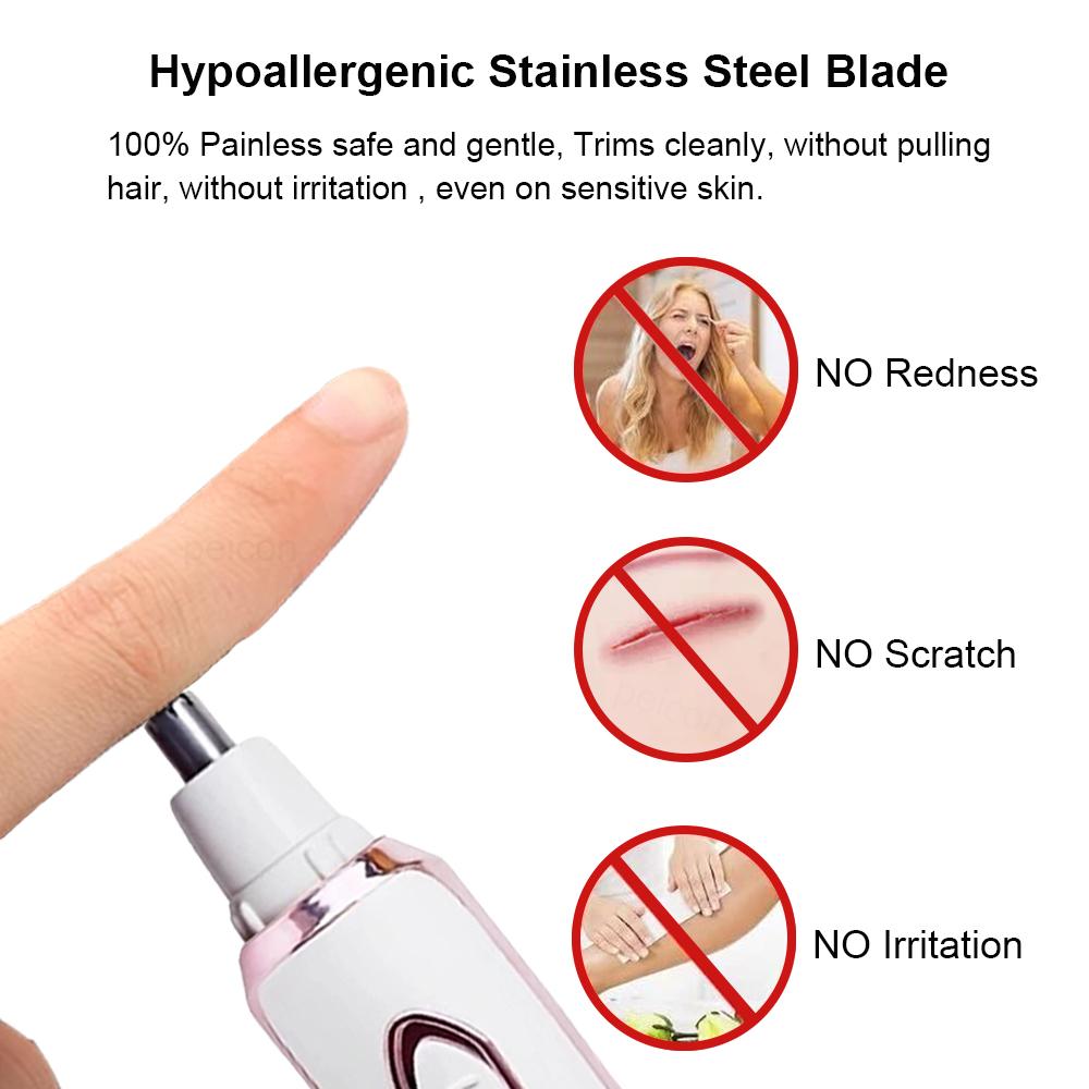Portable Epilator Tool Electric Razor for Women Body Leg Bikini Hair Trimmer Painless Face Mustache Shaver Underarm Hair Removal