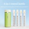 Dispenser da Viaggio 4 in 1 Bottiglie da Viaggio Portatili A Prova di Perdite Contenitore da Viaggio A Tenuta Stagna Per Profumo Shampoo Balsamo Lozione