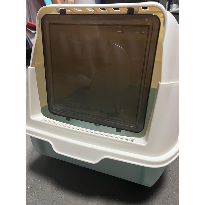 Fully Enclosed Extra Large Cat Litter Box - Foldable Anti-Splash Pet Toilet Dog Cat Bedpan with Litter Scoop Grooming Supplies