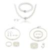 Artificial Pearl Jewelry Set For Women With Heart Water Drop And Bell Designs For Elegant Occasions