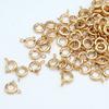 10Pcs Pure Copper Plated O Spring Clasps Round End Connectors For DIY Bracelet Jewelry Making Accessories