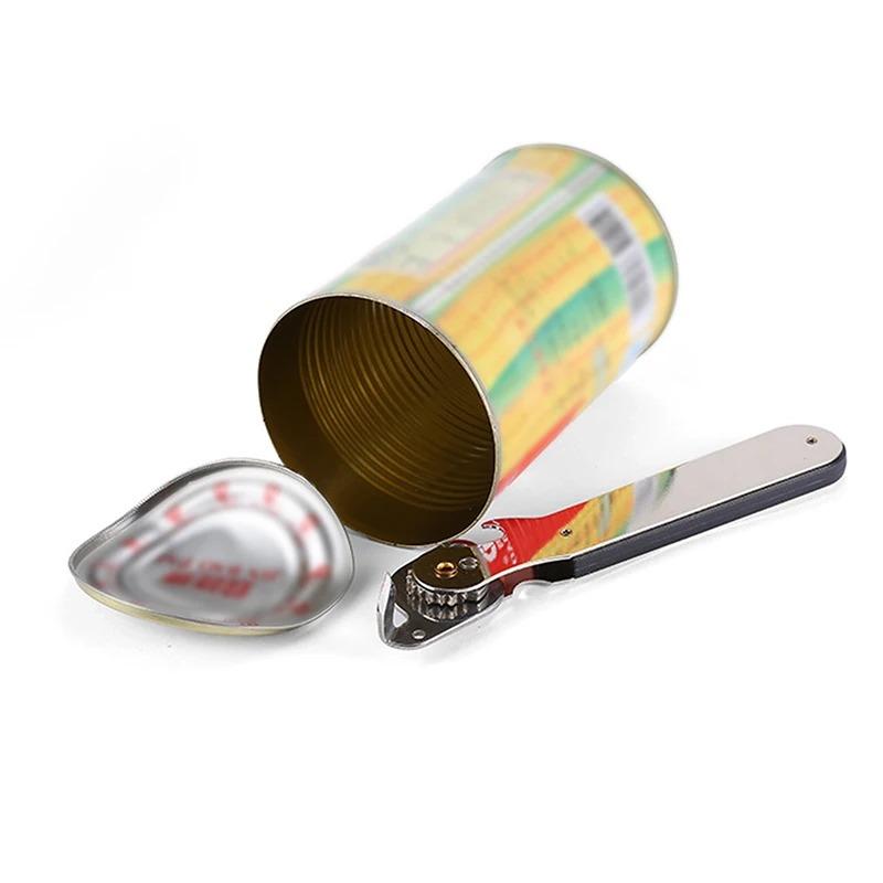 Abrelatas manual de acero inoxidable, abridor de latas para cocina, abridor de botellas de vino y cerveza para restaurante, hogar, camping