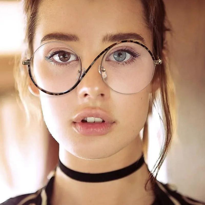 Sexy Lady Vintage Round Anti Blue Light Glasses Women For Men Luxury Brand Designer Myopia Prescription Optical Eyeglasses Frame