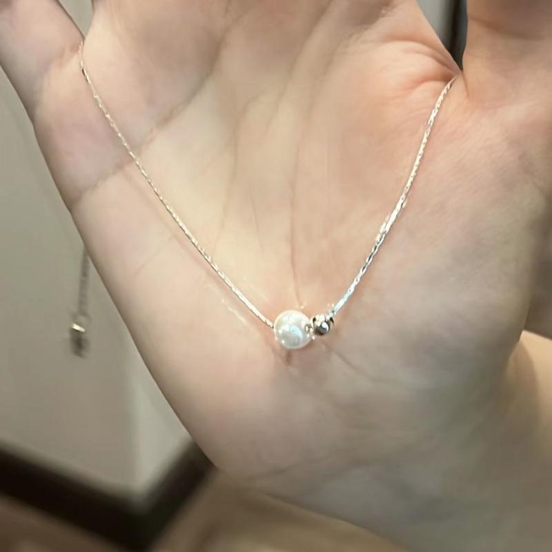 Exquisite Minimalist Single Pearl Clavicle Necklace For Women Fashion Jewelry
