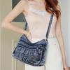 Denim Multi-Layer Small Square Bag Women's Shoulder Crossbody Bag
