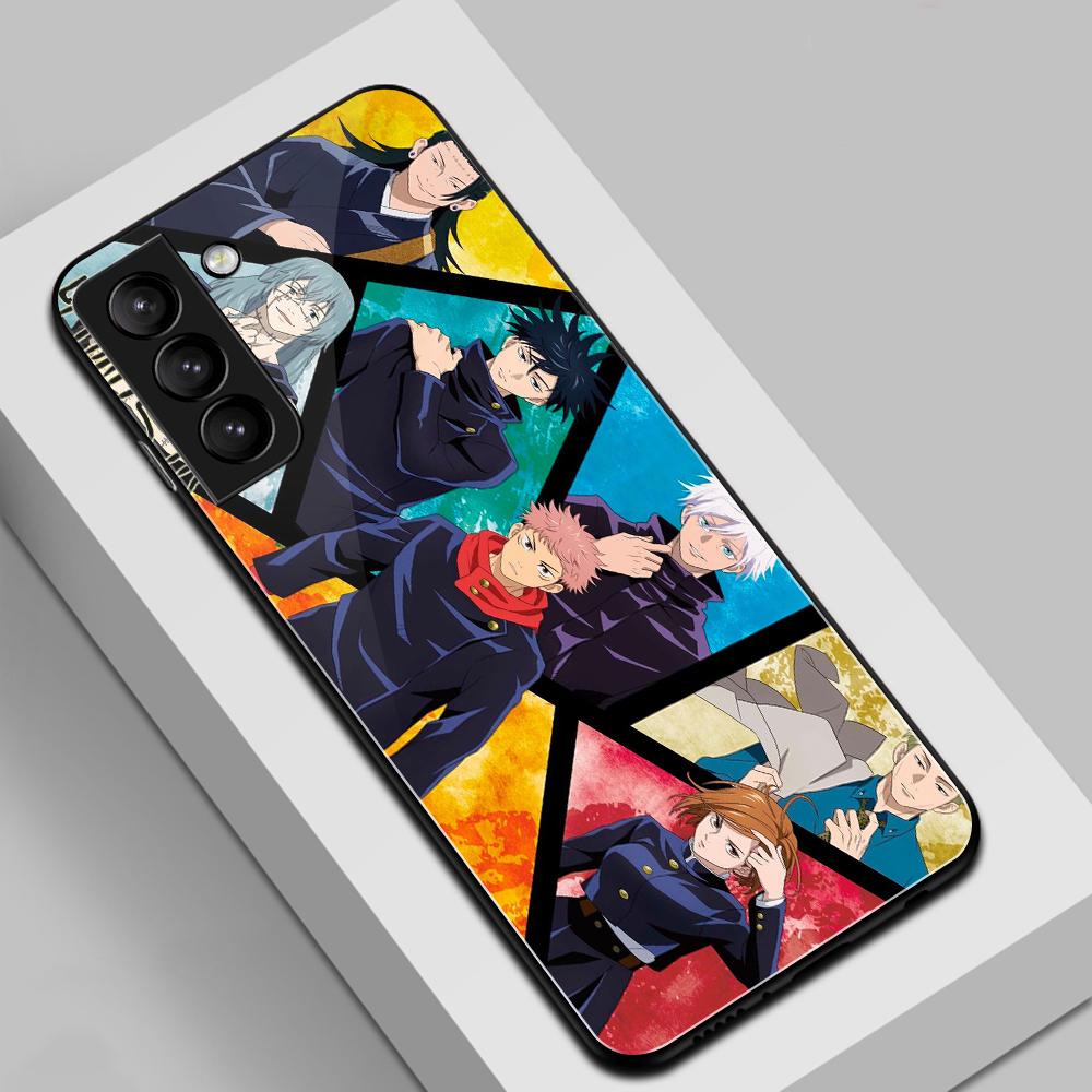 Phone Case for IPhone 14 13 12 11 Pro XS Max 12 13 Mini XR X 8 7 6 6S 14 Plus SE Glass Cover Anime Cartoon Jujutsu Kaisen Case