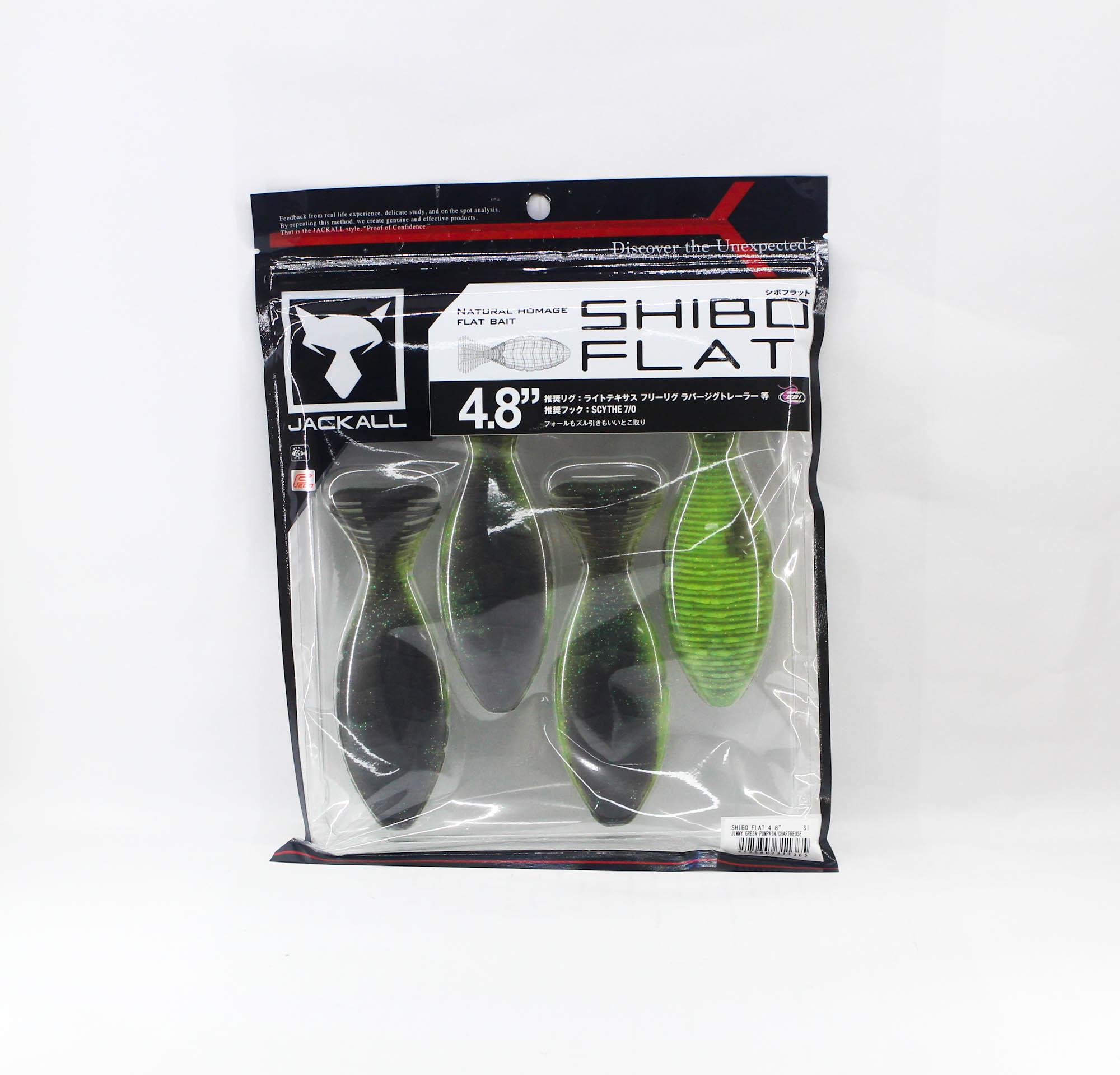 

Jackall Мягкая приманка Shibo Flat 4,8 дюйма Jimmy Green Pumpkin Chartreuse (1365)