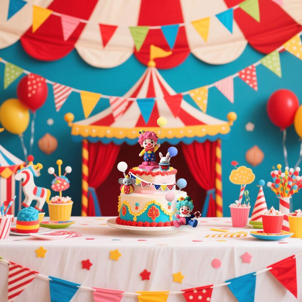 12pcs Circus Cake Decorations Clown Animal Ball Cake Selection Carnival Birthday Party Supplies Circus Baby Shower Decorations