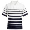 Navigare Women's Striped Knit Polo Shirt