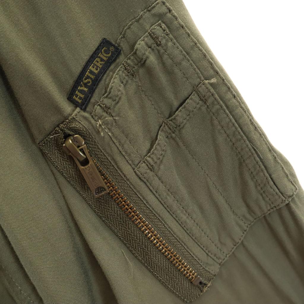 HYSTERIC GLAMOUR Made In Japan Rayon Blend MA-1 Flight Jacket Free Khaki Women Used