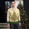 Men's Christmas Cotton Pullover Long Sleeve Outdoor Shirt Vintage Corduroy Button Stand Collar Shirt Casual Sweatshirt Christmas Print Top